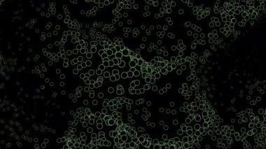 Birçok yeşil nesne görünür ve kaybolur Arkaplan videoları (4K çözünürlük, arkaplan şeffaflığı)