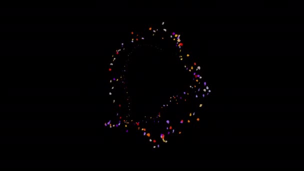 旋转时舞动花瓣的效果视频 4K分辨率 背景透明度 — 图库视频影像
