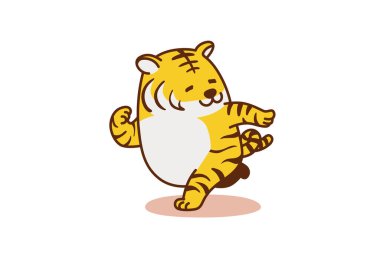 Tatlı bir kaplan figürü geçmişe bakıyor.