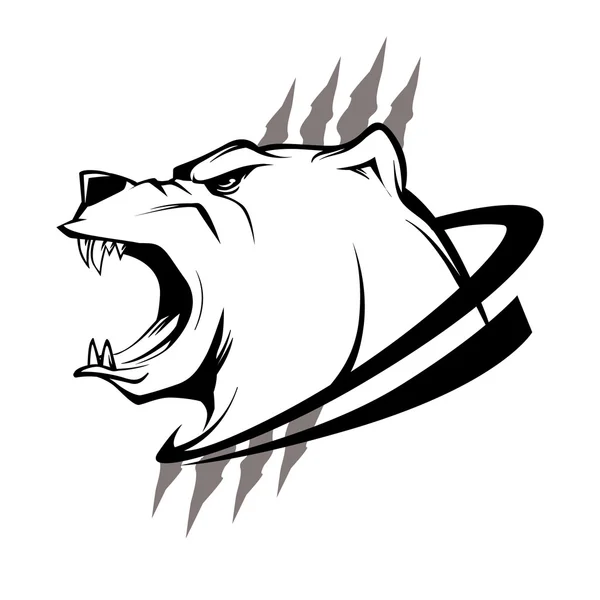 Medve feje logó — Stock Vector