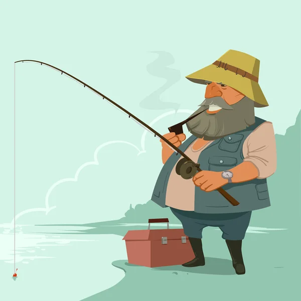 漁師は、パイプと ロイヤリティフリーのストックイラスト