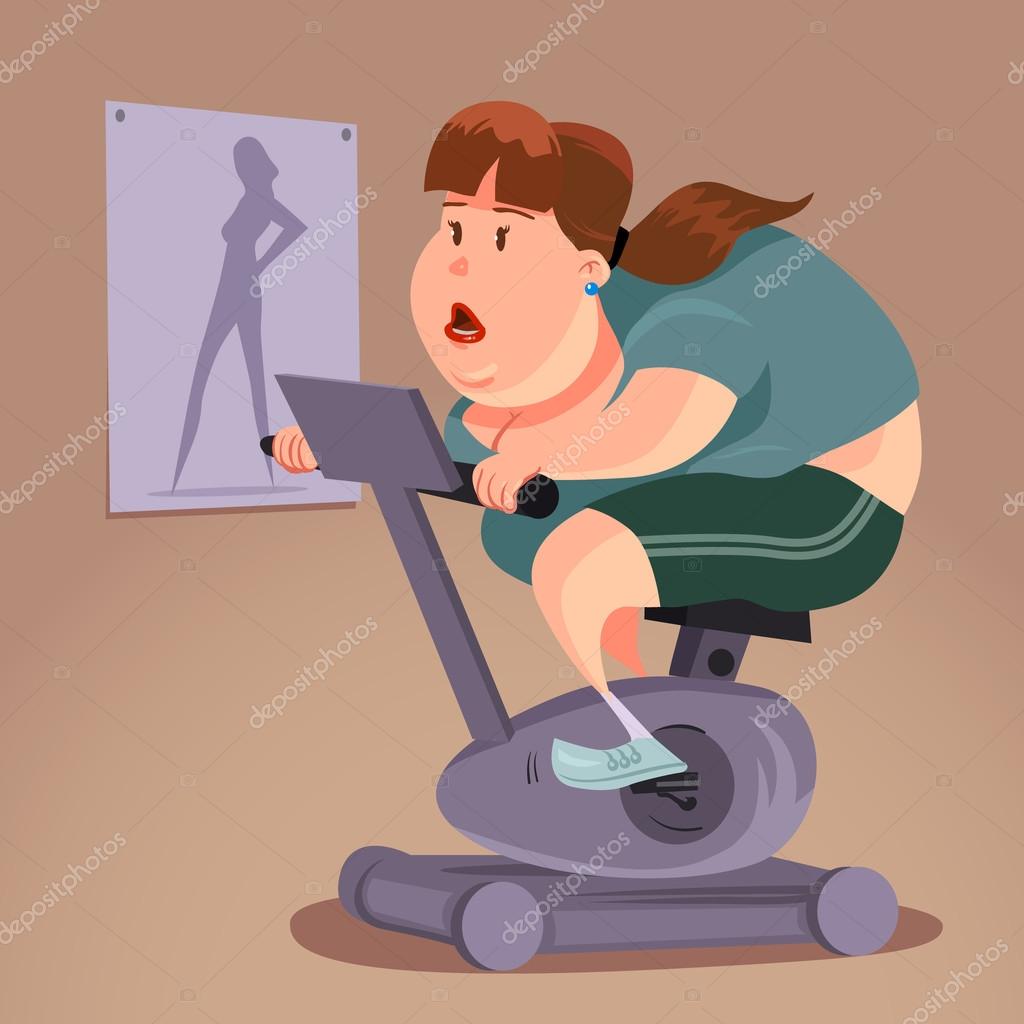 Fat woman, training Stock Vector Image by ©evgenybornyakov #107975348 Fat woman, training Stock Vector Image by ©evgenybornyakov #107975348