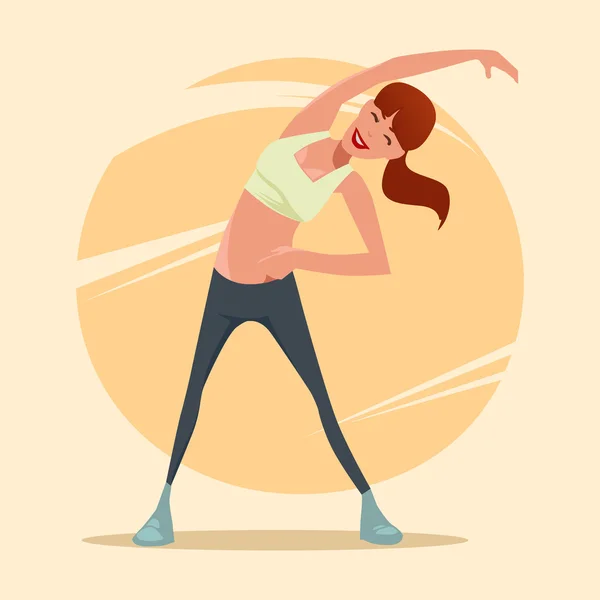 Fitness Mädchensport — Stockvektor