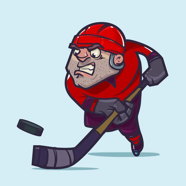 Joueur de hockey forme rouge — Image vectorielle