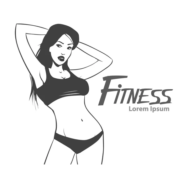 Fitness mujer3 — Vector de stock