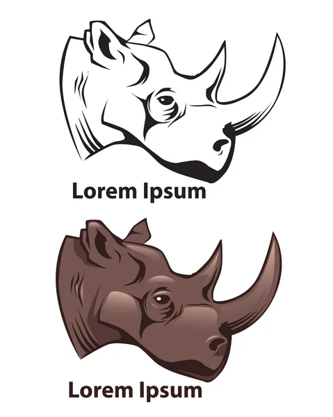 Rhino logo — Vector de stock