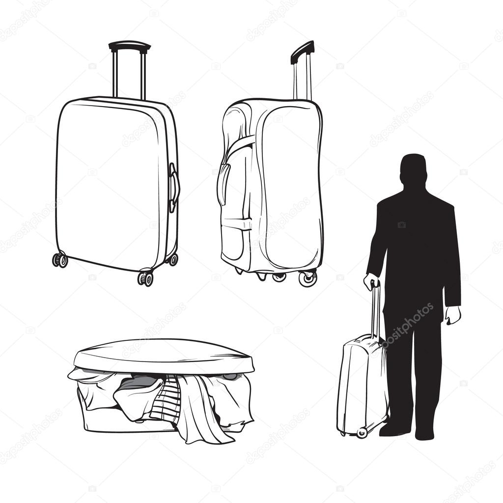 luggage vector set2