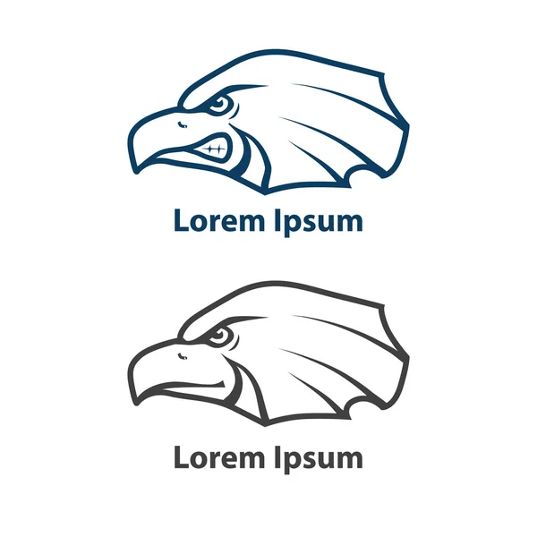 Eagle head logo concept american — стоковый вектор