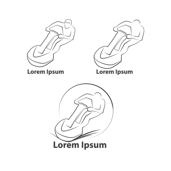 Jetski 로고 스포츠 휴식 — 스톡 벡터