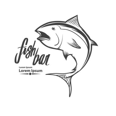 tuna fishing logo clipart