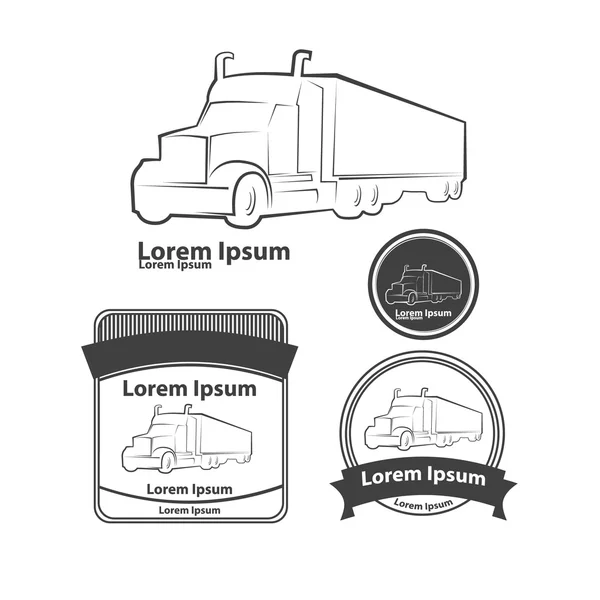 Lastbil transport logotyp — Stock vektor