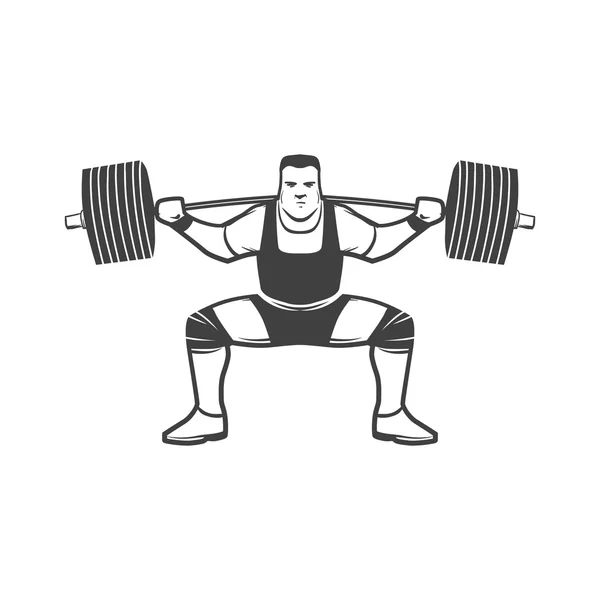 Squat powerlifting logo — Stockvector