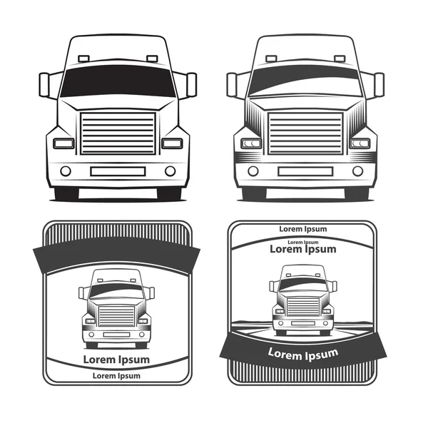 Lastbil transport logotyp — Stock vektor