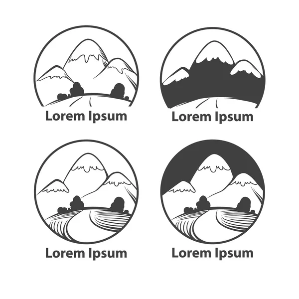 Mountain cartoon logotyp — Stock vektor