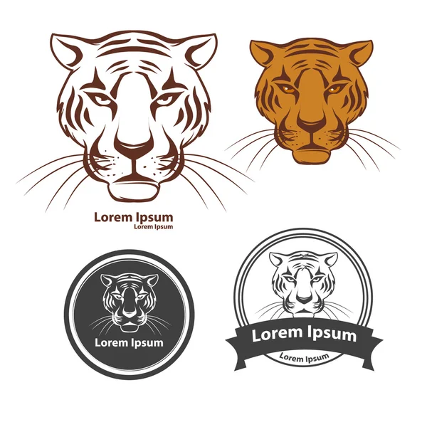 Tiger head logo — Stock Vector