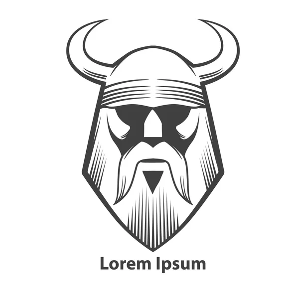 Logo kepala viking - Stok Vektor