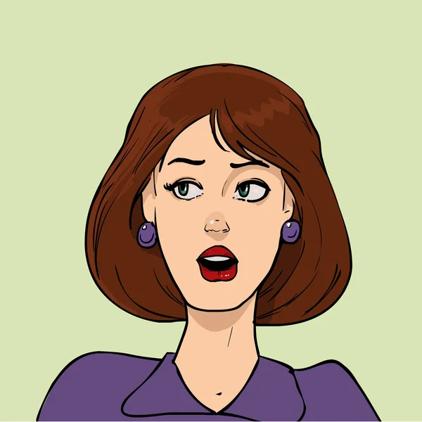 Emotie vrouw cartoon — Stockvector