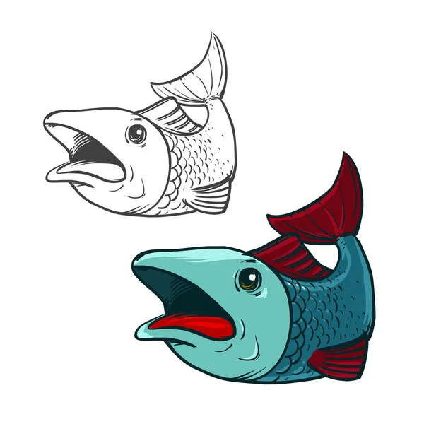 Мультфільм кольору риб — стоковий вектор