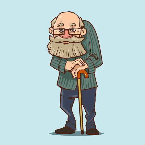 Old man cartoon — Stock Vector