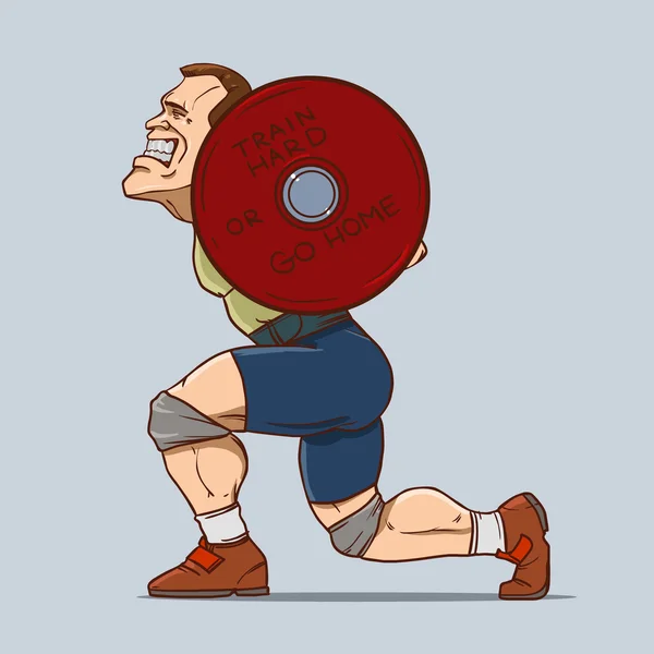 Sport weighlifting man — Stock Vector