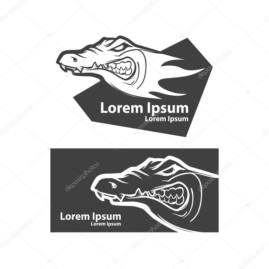 crocodile logo elements