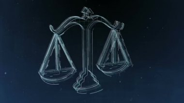 Bir Zodiac burcu Terazi burcu ve güzel bir arkaplan