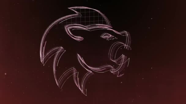 Un segno zodiacale Leo e bello sfondo — Video Stock