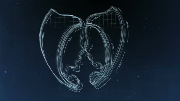 星座ジェミニと美しい背景 — ストック動画