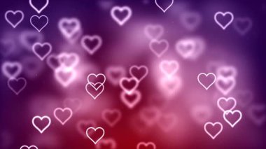 A Valentines day abstract background, flying hearts 