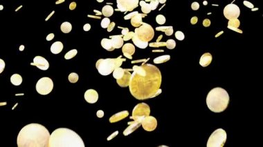 Düşen güzel paraları olan bir HD Döngü Arkaplanı