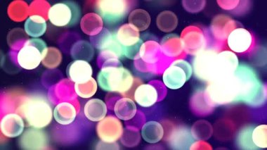 Çok renkli bir çember bokeh. Bilgisayar tarafından oluşturulan kusursuz döngü soyut arkaplan 