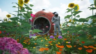 Çiçek bahçesine yakın çekim