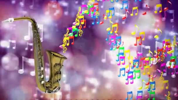 En HD Loopable Bakgrund med fin abstrakt saxofon — Stockvideo