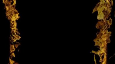 Bir yangına yakın çekim