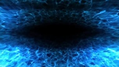 A blue and swimming in the water