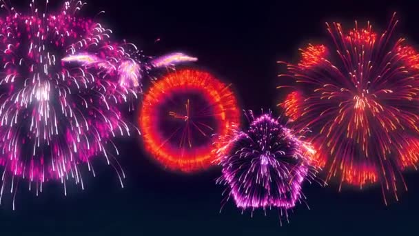 Fireworks in the sky — Stock Video