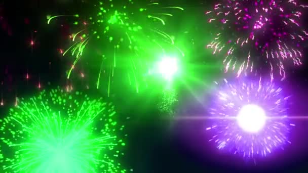 Fuochi d'artificio nel cielo — Video Stock