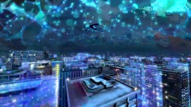 A large long train on a stage