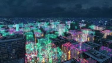 Bir şehrin havadan görünüşü