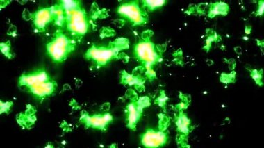 Yeşil ışığın bulanık bir fotoğrafı.