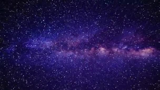 Noční obloha s hvězdami — Stock video
