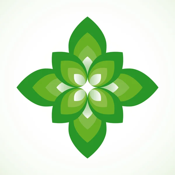 Diseño del logotipo del vector abstracto planta verde — Vector de stock