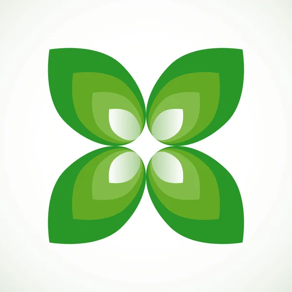 Elementos naturales verdes vector abstracto diseño del logotipo — Vector de stock