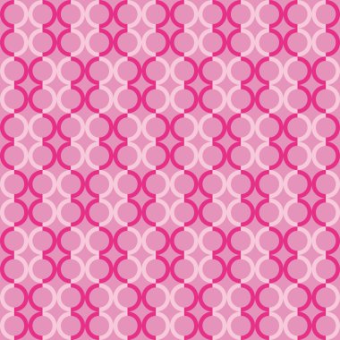 Geometrik eğlenceli desen koyu ve açık pembe daireler 
