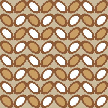 Beyaz kahverengi ve bej süslemeleri ile eğlenceli desen