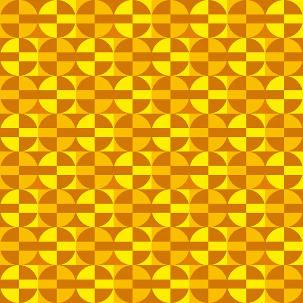 Modèle amusant géométrique avec des cercles orange et jaune — Image vectorielle