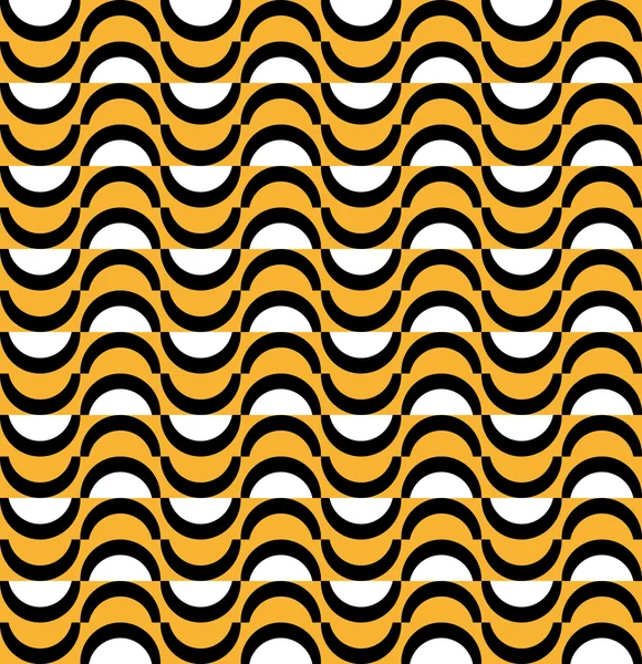 Beyaz turuncu ve siyah semicircles ile eğlenceli desen
