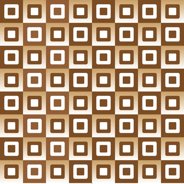 Motif géométrique avec effet dégradé de carrés marron et blanc — Image vectorielle