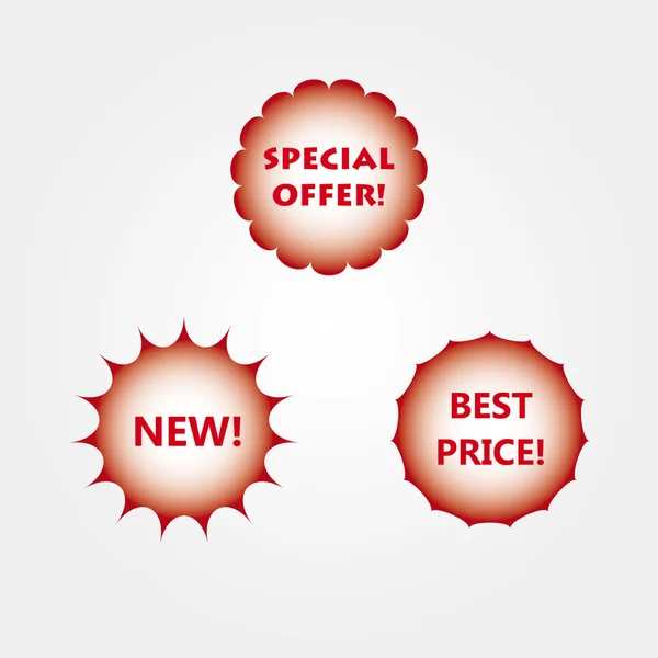 New special offer best price icons — Stock Vector