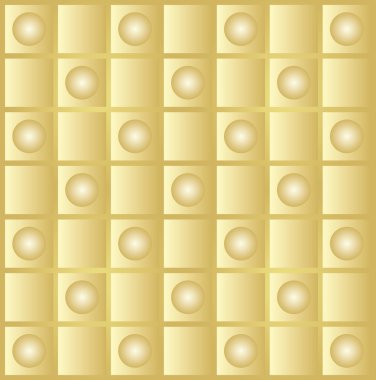 Arka plan kare ve dairesel şekillerle altın